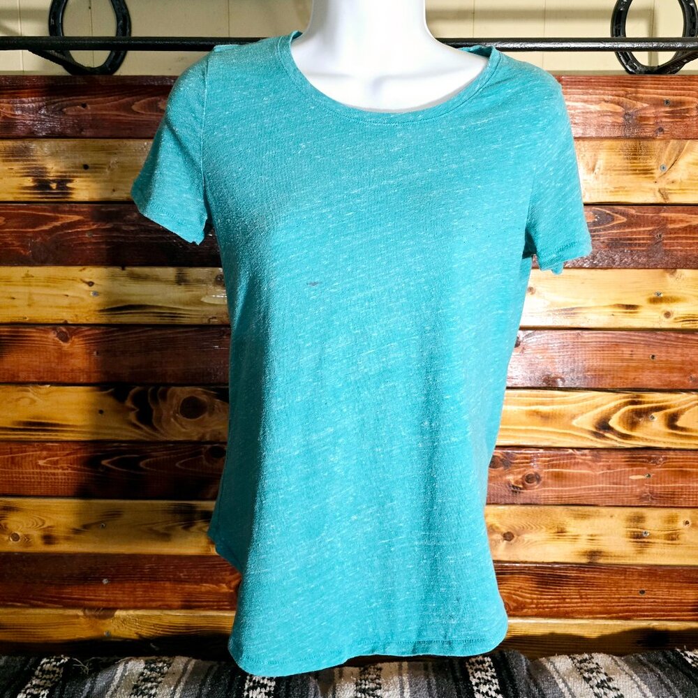 Sonoma The Everyday Tee Heather Turquoise Teal Crewneck Top Extra Small XS